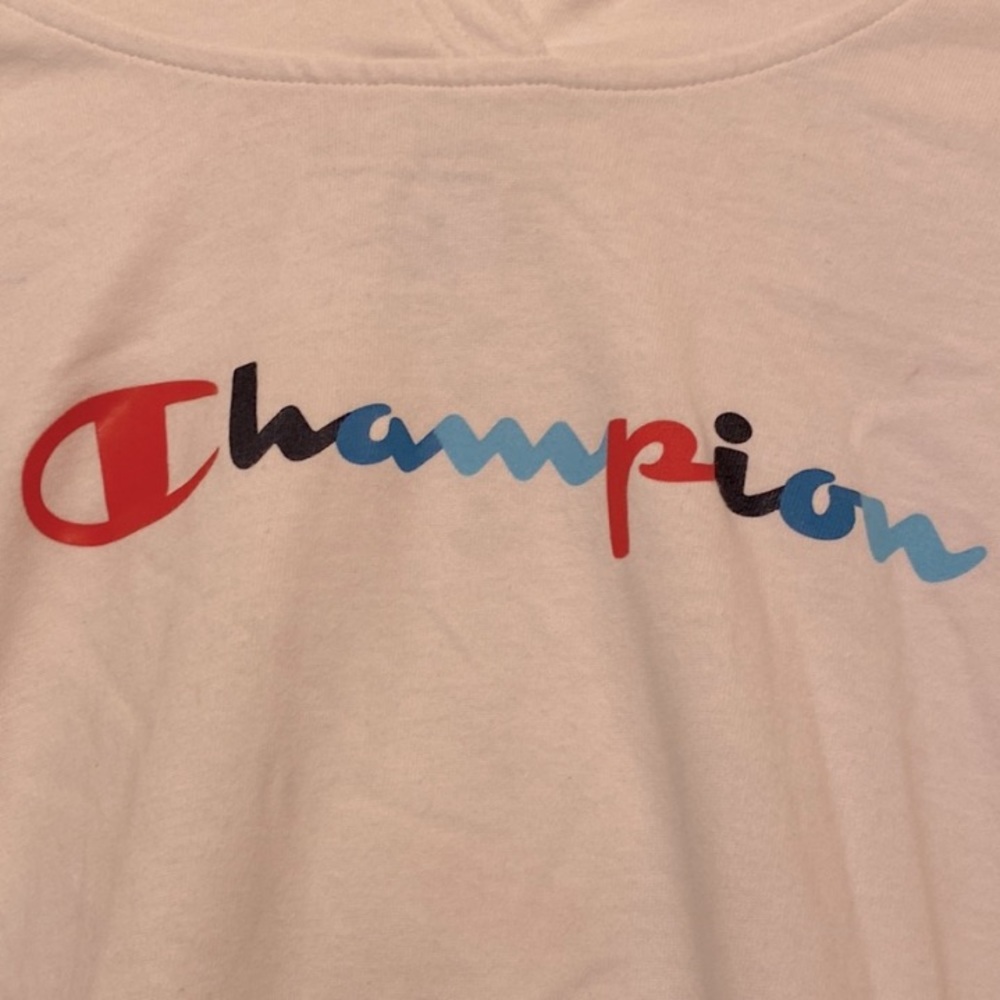 Champion Women’s White Pullover Multicolor Logi Hoodie - Picture 4 of 4